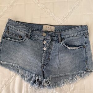 We The Free Light Blue Jean Shorts